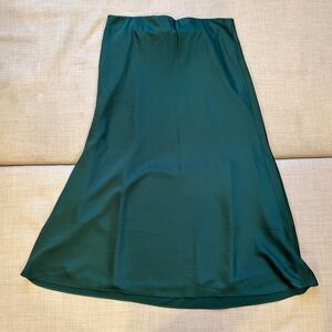 Ann Taylor Forest Green A-Line Skirt